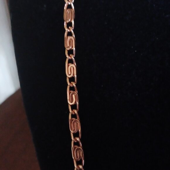 Solid Copper 24" Necklace with Copper Penny Earrings - Picture 4 of 7